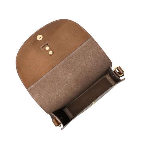 Chestnut Brown Leather Crossbody Bag