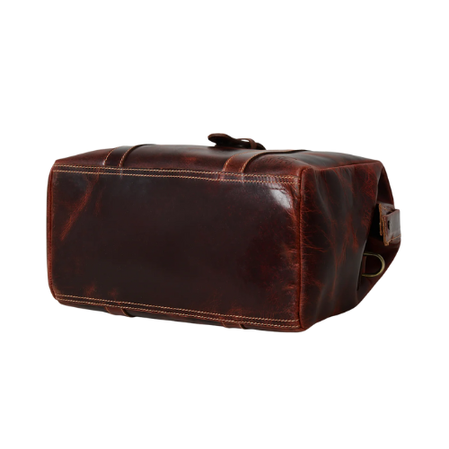 Vintage Brown Leather Travel Bag