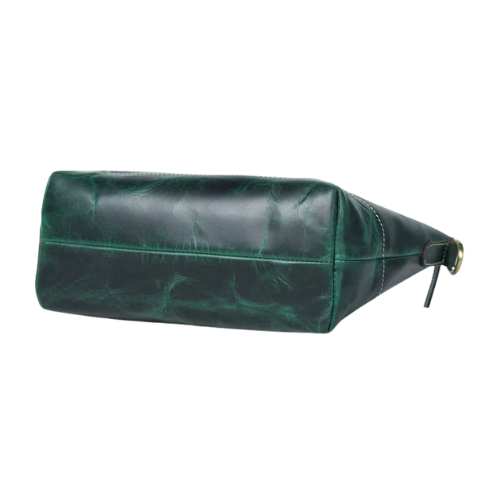 Deep Green Leather Crossbody Bag