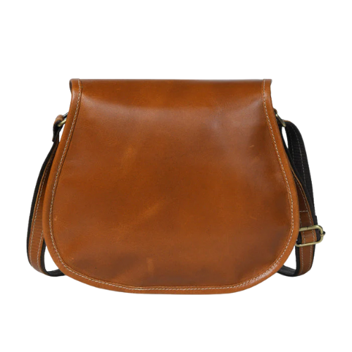 Brown Leather Crossbody Satchel