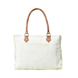 Rustic Weave Canvas Tote Bag