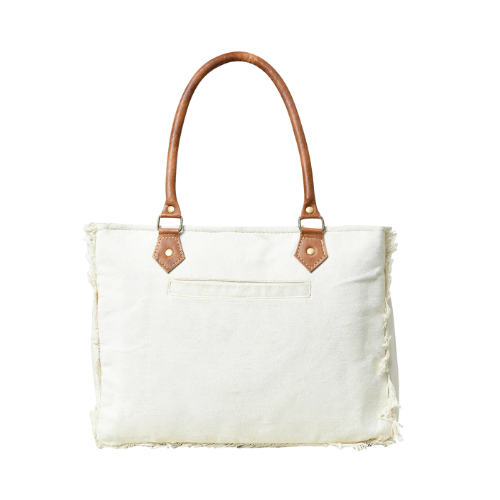 Rustic Weave Canvas Tote Bag