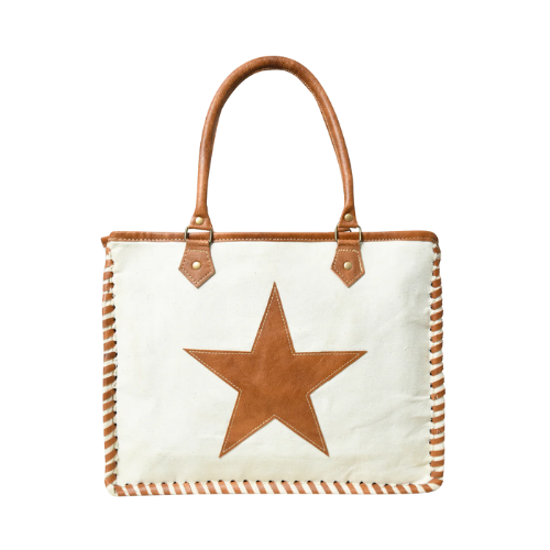Stellar Accent Canvas Tote Bag